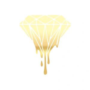 Elmas Araba Stickeri 17x17 Cm Gold