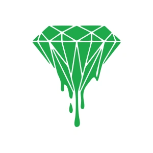 Elmas Araba Stickeri 17x17 Cm Yeşil