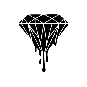 Elmas Araba Stickeri 17x17 Cm Siyah