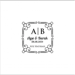 Kış Yaprakları ve Meyveli Yuvarlak Etiket Kına Nişan Düğün 3x3 cm özel etiket / 50 adet sticker