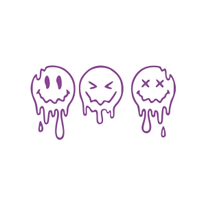 Eriyen Suratlar Araba Stickeri 17x17 Cm Mor