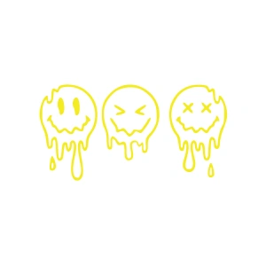 Eriyen Suratlar Araba Stickeri 17x17 Cm Sarı