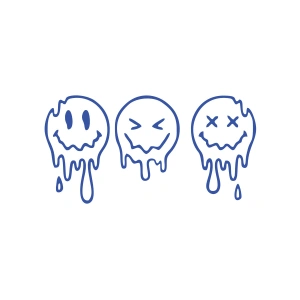 Eriyen Suratlar Araba Stickeri 17x17 Cm Mavi