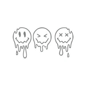 Eriyen Suratlar Araba Stickeri 17x17 Cm Gri