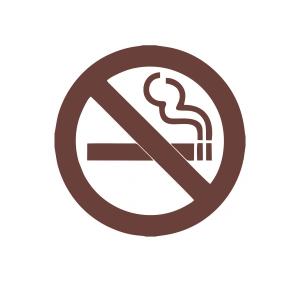 Sigara İçilmez Araba Stickeri 17x17 Cm Kahverengi