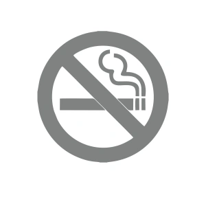 Sigara İçilmez Araba Stickeri 17x17 Cm Gri