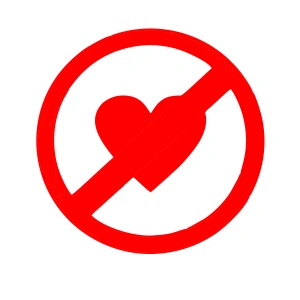 Aşk Yok Araba Sticker 17x17 Cm Kırmızı