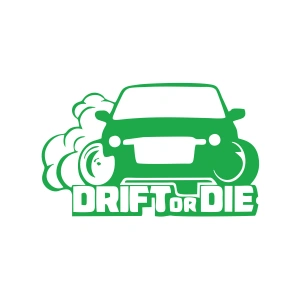 Drift or Die Araba Stickeri 17x17 Cm Yeşil