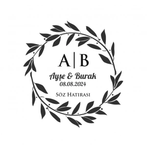 Kış Temalı Şık Dikdörtgen Etiket Kına Nişan Düğün 3x3 cm özel etiket / 50 adet sticker