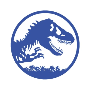 Dinozor Araba Stickeri 17x17 Cm Mavi