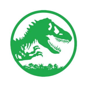 Dinozor Araba Stickeri 17x17 Cm Yeşil