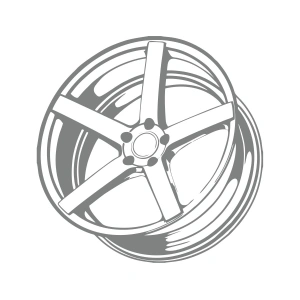 Jant Araba Stickeri 17x17 Cm Gri