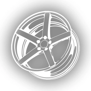 Jant Araba Stickeri 17x17 Cm Beyaz