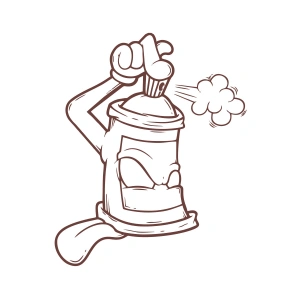 Sprey Araba Stickeri 17x17 Cm Kahverengi