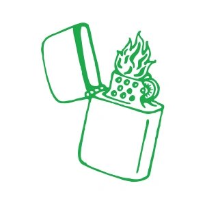 Çakmak Araba Stickeri 17x17 Cm Yeşil