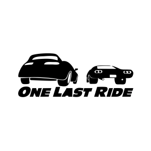 One Last Ride Araba Stickeri 17x17 Cm Siyah