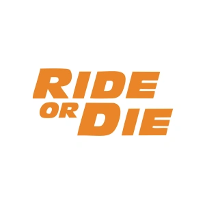 Ride Or Die Araba Stickeri 17x17 Cm Turuncu