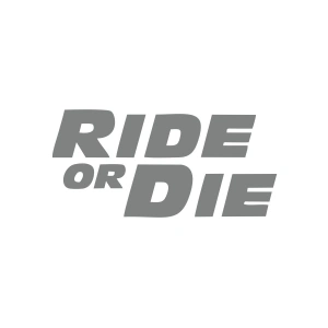 Ride Or Die Araba Stickeri 17x17 Cm Gri