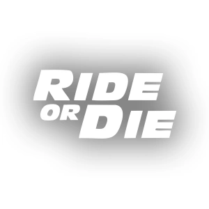 Ride Or Die Araba Stickeri 17x17 Cm Beyaz