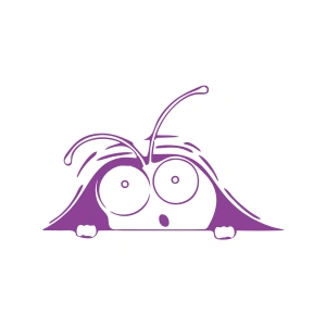 Karınca Araba Sticker 17x17 Cm Mor