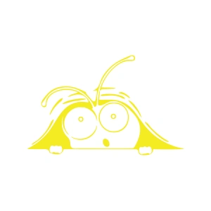 Karınca Araba Sticker 17x17 Cm Sarı