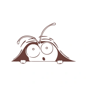 Karınca Araba Sticker 17x17 Cm Kahverengi