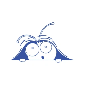 Karınca Araba Sticker 17x17 Cm Mavi