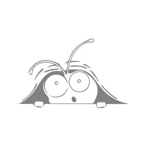 Karınca Araba Sticker 17x17 Cm Gri