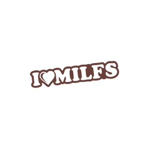 I Love Milfs Araba Sticker 17x17 Cm Kahverengi
