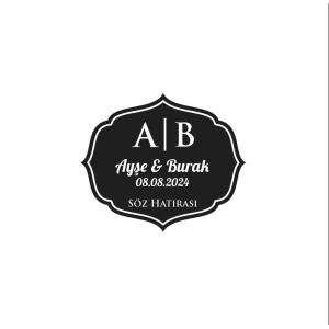 Çam Kozalaklı ve Meyveli Yuvarlak Etiket Kına Nişan Düğün 3x3 cm özel etiket / 50 adet sticker