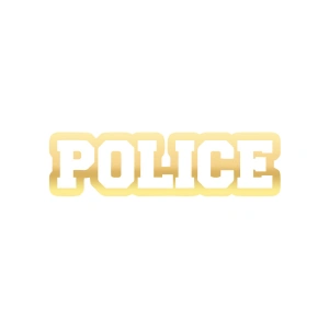 Police Araba Stickeri 17x17 Cm Gold