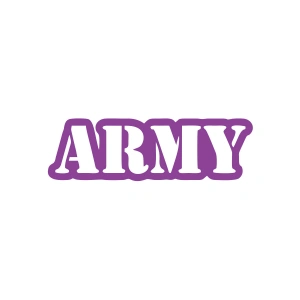 Army Araba Sticker 17x17 Cm Mor