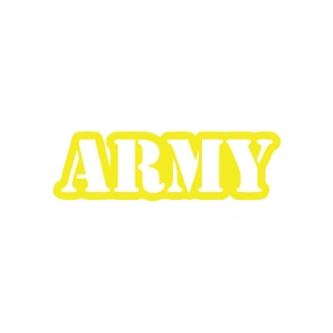 Army Araba Sticker 17x17 Cm Sarı