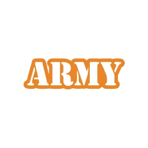 Army Araba Sticker 17x17 Cm Turuncu