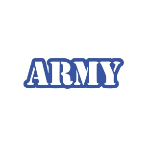 Army Araba Sticker 17x17 Cm Mavi