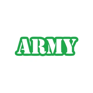 Army Araba Sticker 17x17 Cm Yeşil