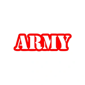 Army Araba Sticker 17x17 Cm Kırmızı