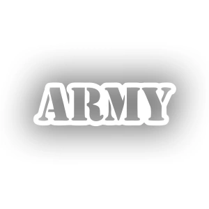 Army Araba Sticker 17x17 Cm Beyaz