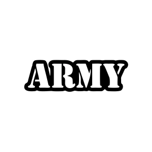 Army Araba Sticker 17x17 Cm Siyah