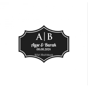 Yuvarlak Kozalaklı Kış Çelengi Etiketi Kına Nişan Düğün 3x3 cm özel etiket / 50 adet sticker