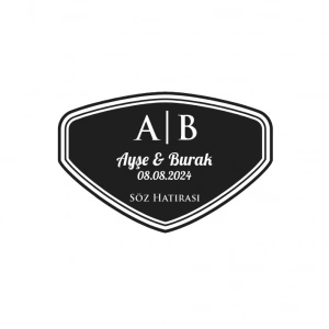 Altın Boynuzlu Kış Çelengi Etiketi Kına Nişan Düğün 3x3 cm özel etiket / 50 adet sticker