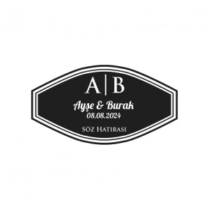 Kuşlu ve Çiçekli Kış Etiketi Kına Nişan Düğün 3x3 cm özel etiket / 50 adet sticker