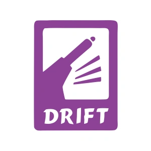 Drift Araba Sticker 17x17 Cm Mor