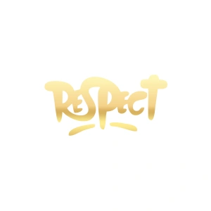 Respect Araba Sticker 17x17 Cm Gold