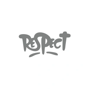 Respect Araba Sticker 17x17 Cm Gri