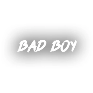 Bad Boy Araba Sticker 17x17 Cm Beyaz