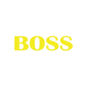 Boss Araba Sticker 17x17 Cm Sarı