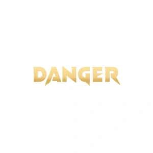 Danger Araba Sticker 17x17 Cm Gold