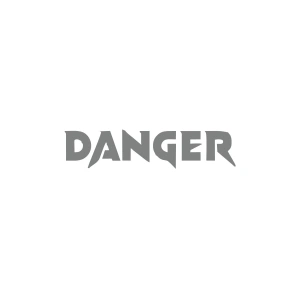 Danger Araba Sticker 17x17 Cm Gri