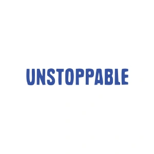 Unstoppable Araba Sticker 17x17 Cm Mavi
